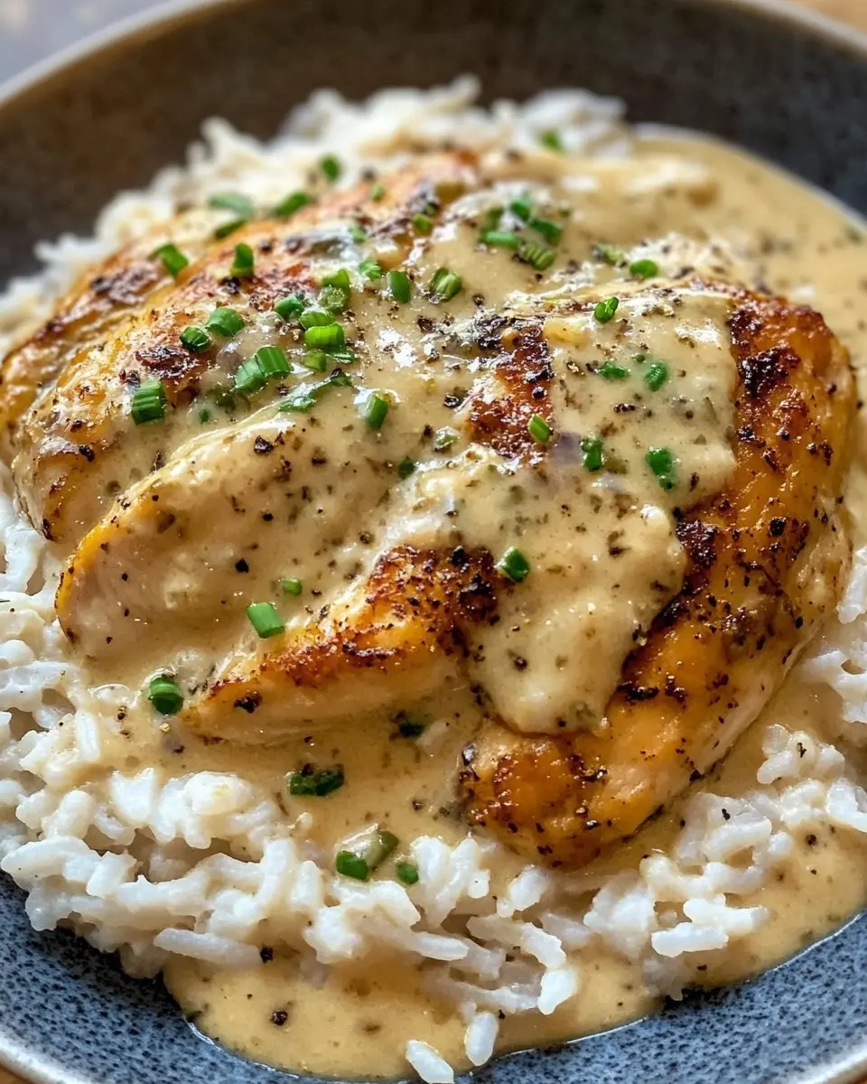 Creamy Smothered Chicken and Rice